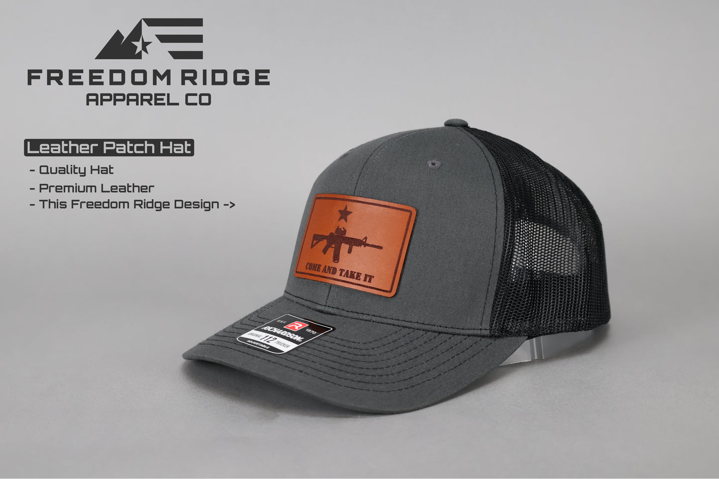 Richardson 112 - Leather Patch "Come And Take It"