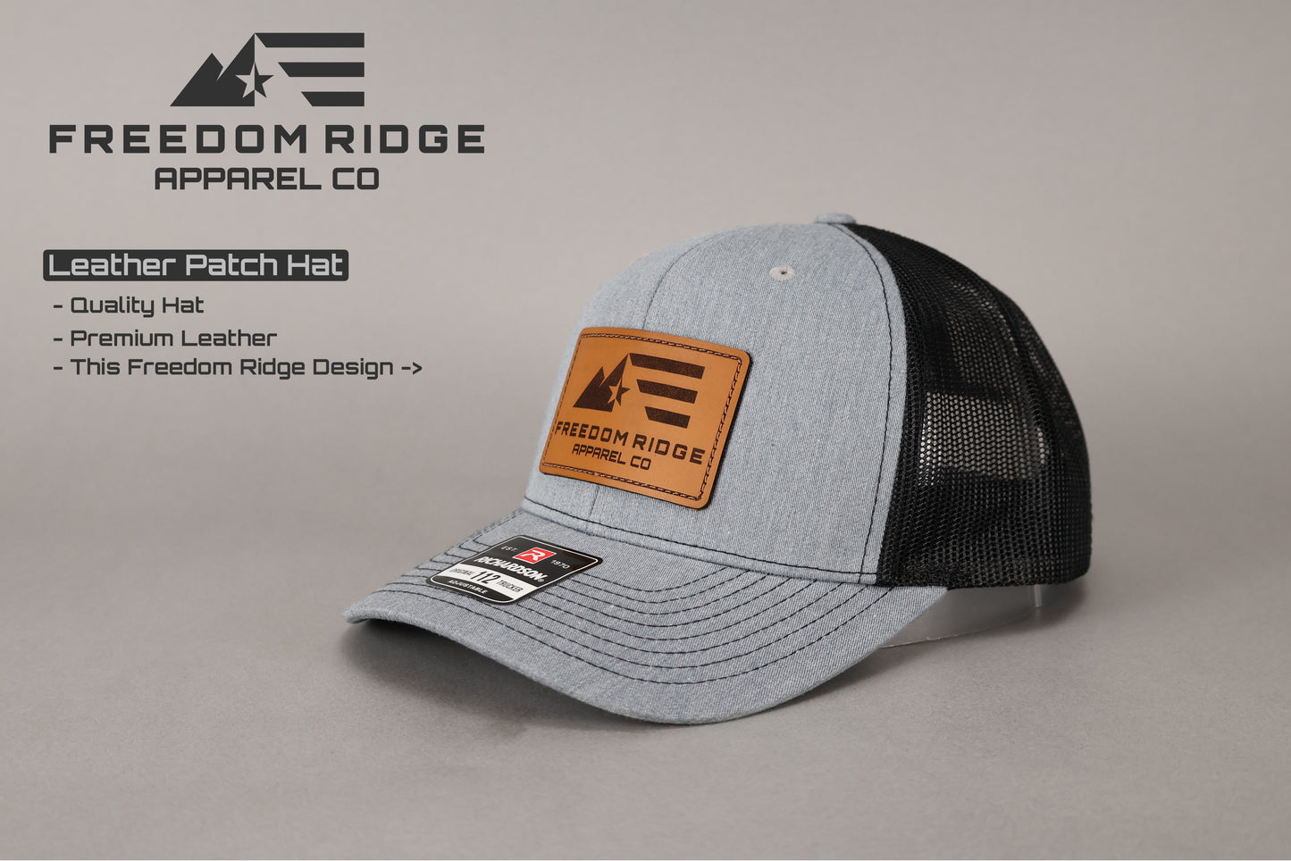 Richardson 112 - Leather Patch "Freedom Ridge Apparel OG"