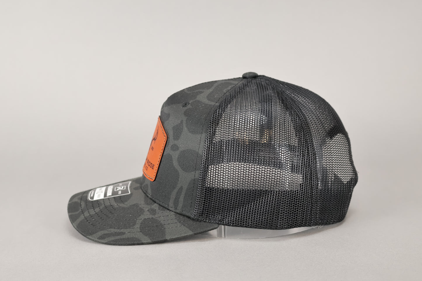 Richardson 112PFP "Camo" - Leather Patch "Freedom Ridge Apparel Buck Skull"