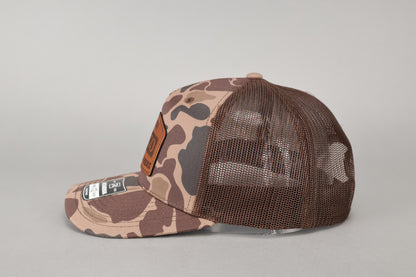 Richardson 112PFP "Camo" - Custom Leather Patch + Your Logo (1-5)