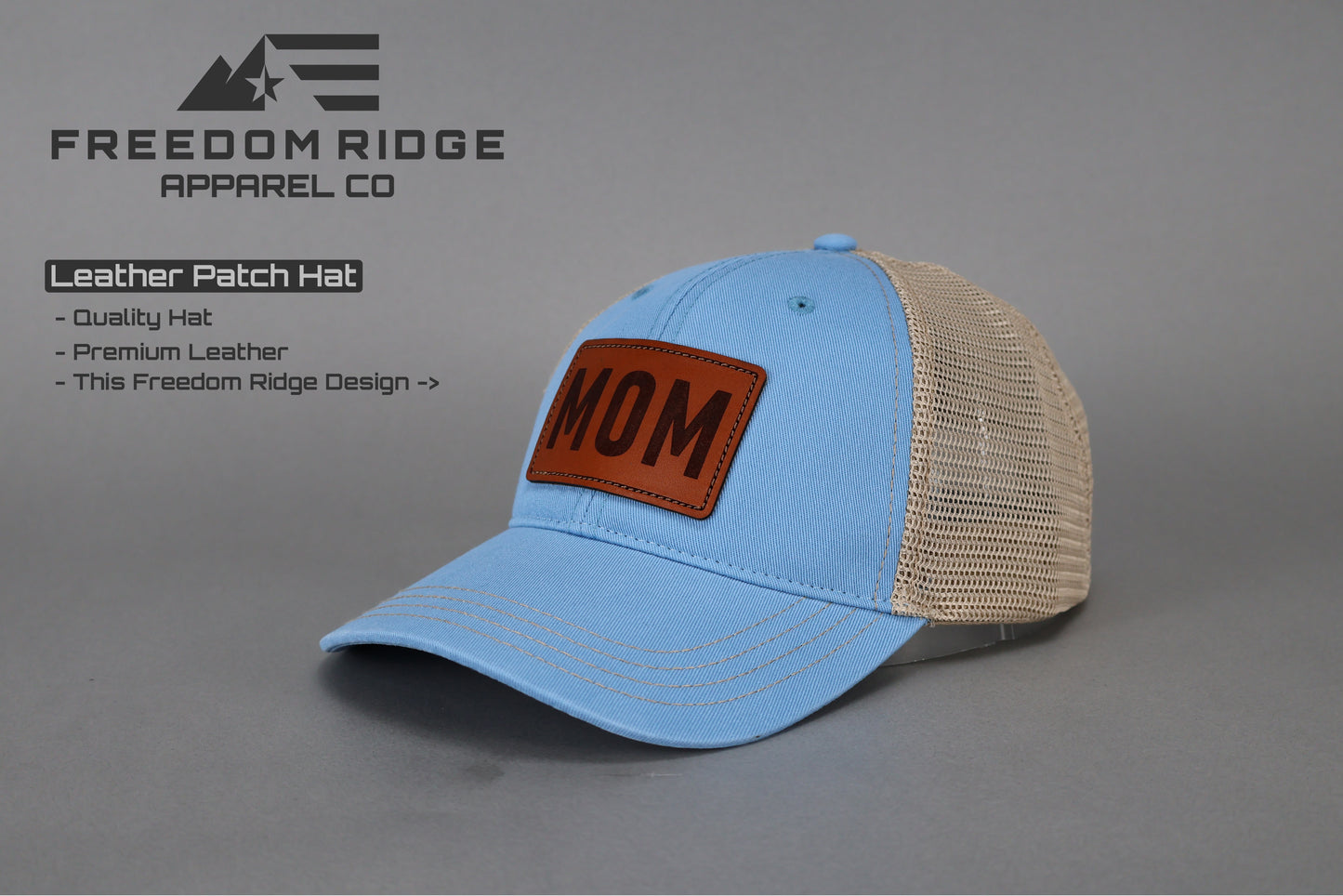 Richardson 111 Leather Patch - "MOM"